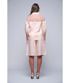 Linen jacket with organza