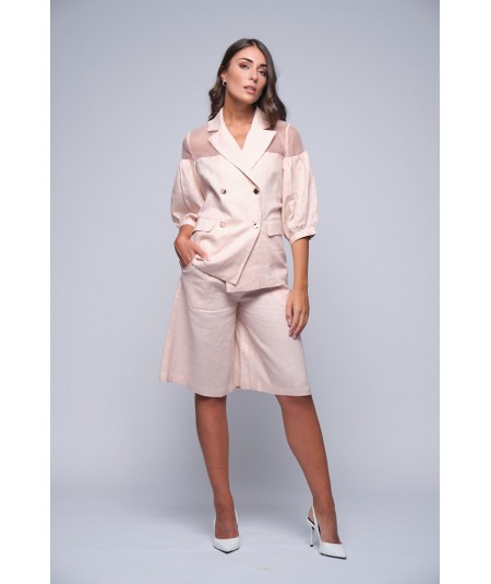 Giacca in lino con organza 2