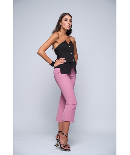 Pantaloni cropped a gamba slim 2