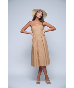 Cotton dress with cup cut