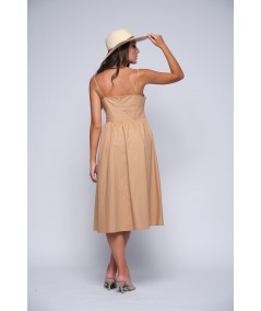 Cotton dress with cup cut