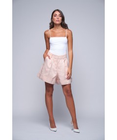Shorts in lino con tasche