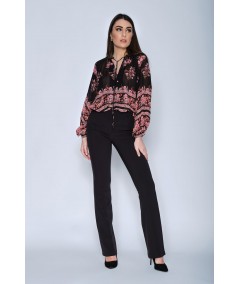 Blusa stampato con coulisse