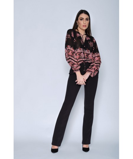 Blusa stampato con coulisse 2