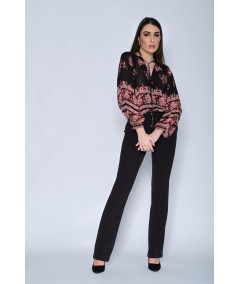 Blusa stampato con coulisse
