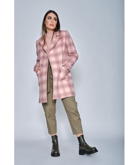 Checkered wool coat 2