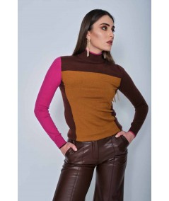Maglia lupetto multicolor