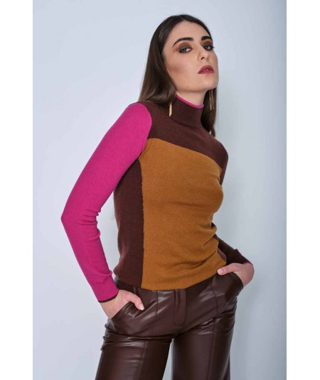 Maglia lupetto multicolor
