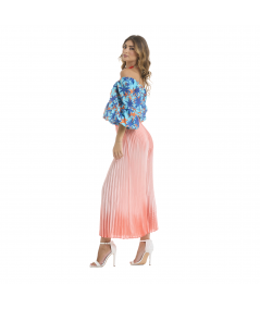 Printed silk blouse