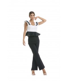 Slim trousers with contrasting pocket piping