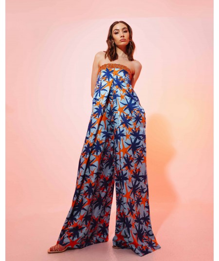 Maxi jumpsuit with all over printing 2