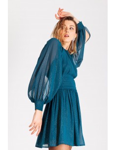 Abito con lurex e maniche aperte 2