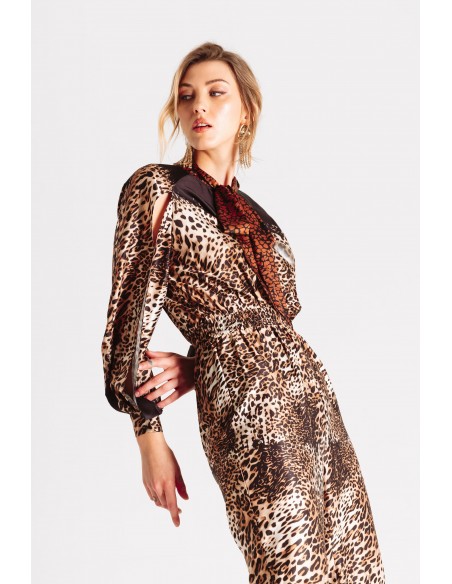 Tuta animalier con fiocco